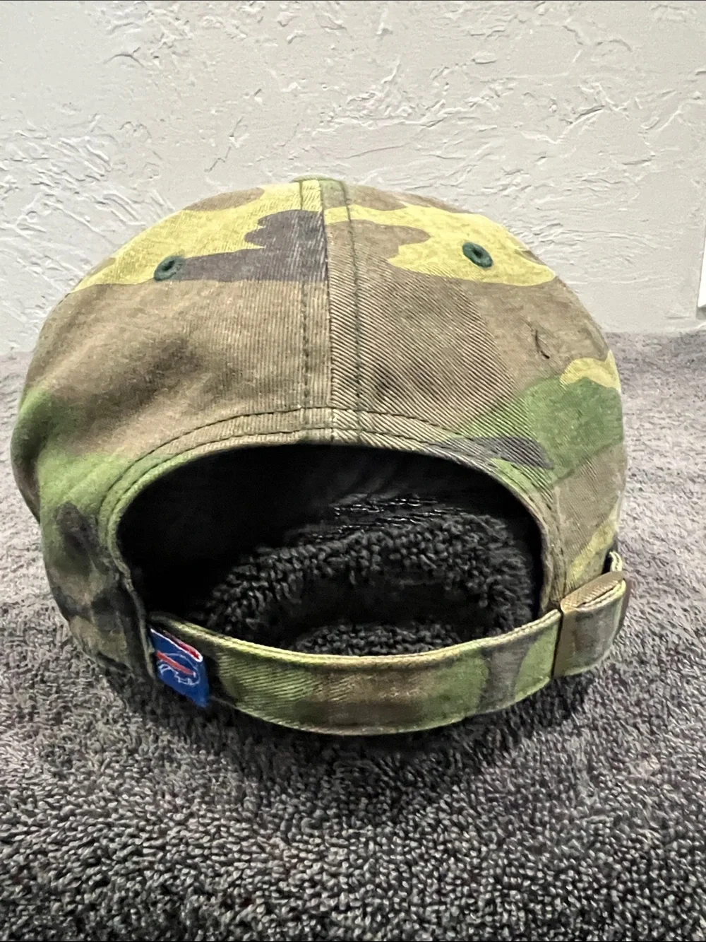 🔥🏈 BUFFALO BILLS NFL ‘47 BRAND CLEAN UP ADJUSTABLE HAT Camo Green Cap - EUC